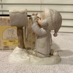 Precious Moments Winter Child with Mailbox Figurine